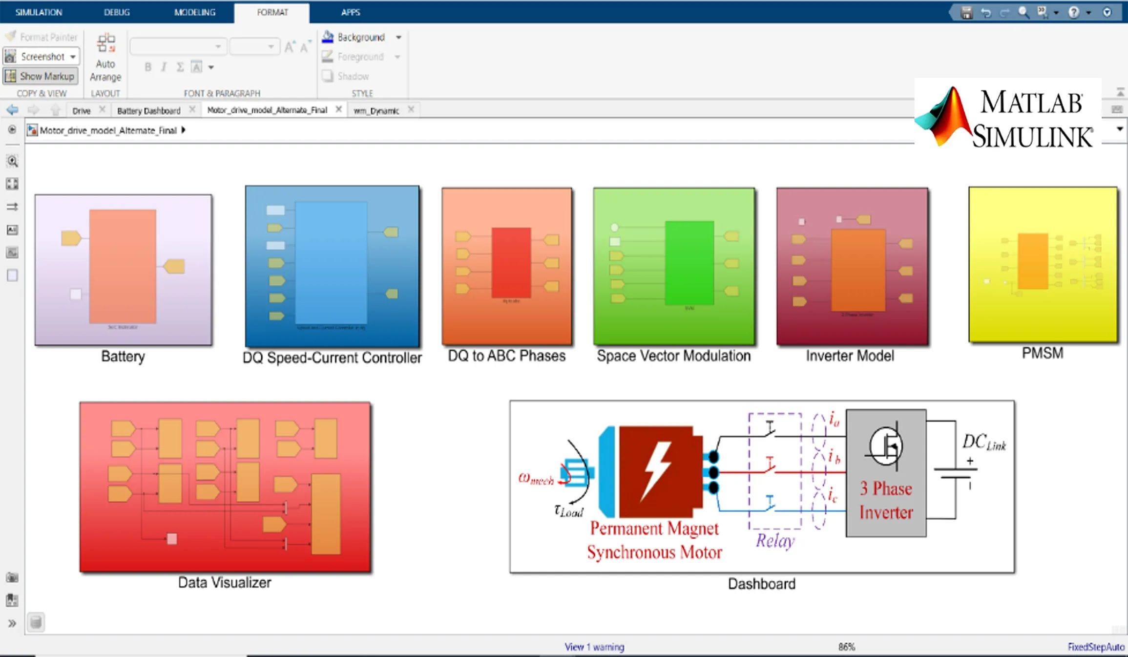 Simulink Implementation of EV Powertrain
